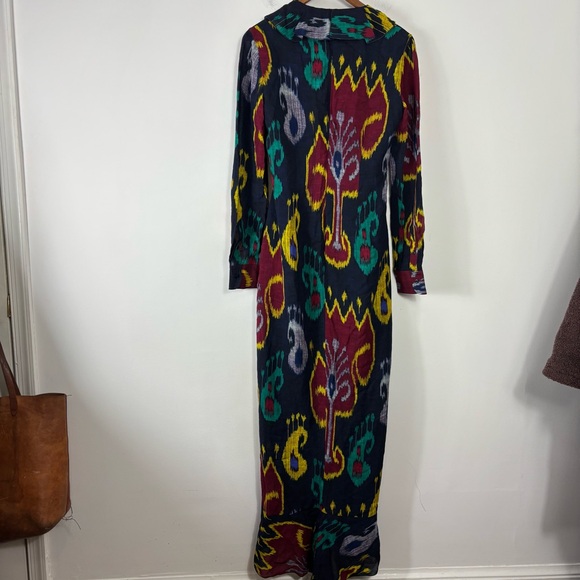 Ralph Lauren Vilgot Ikat-Print Evening Dress Womens 6 Purple Label Made in Italy - Picture 12 of 16